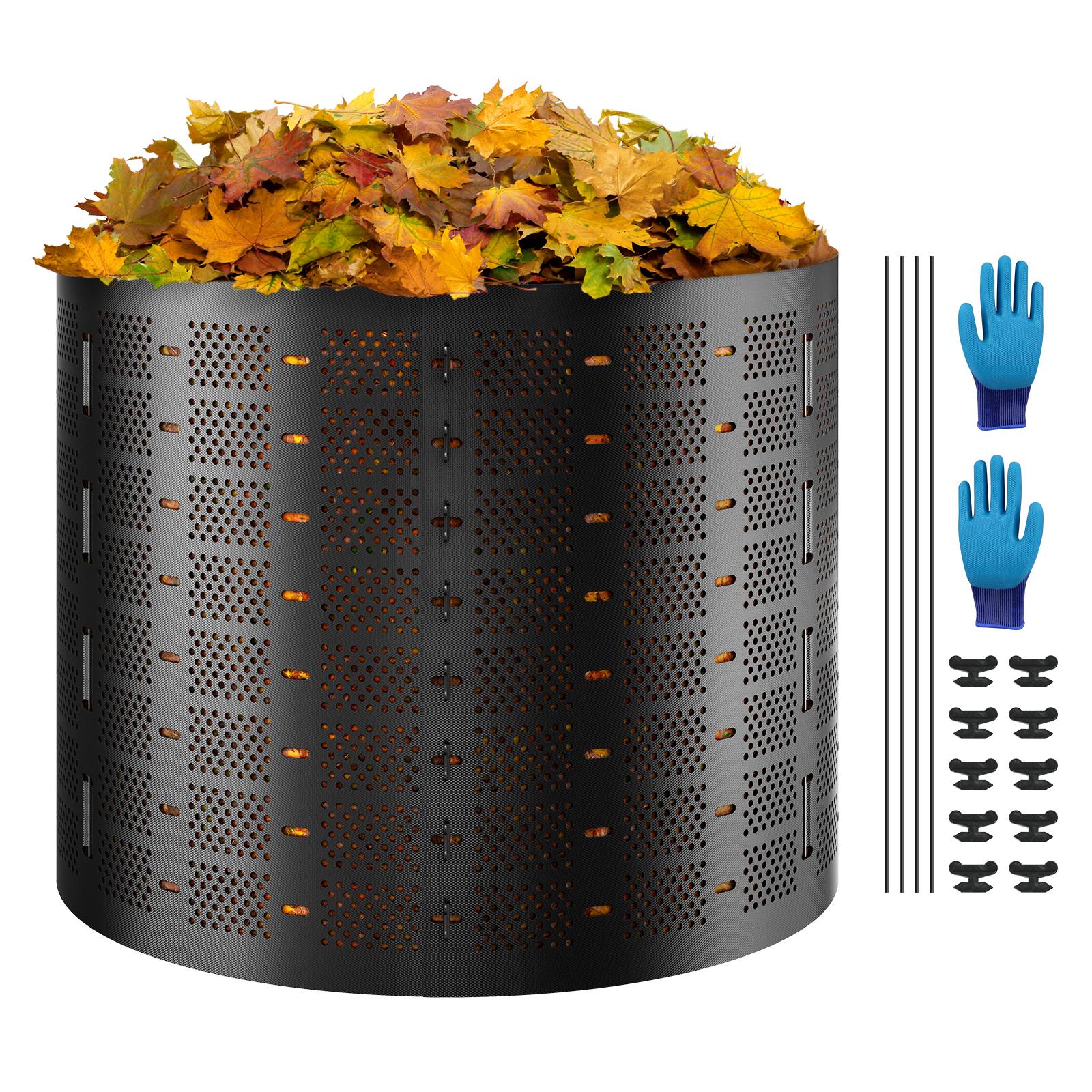 VEVOR Bac à Compost Composteur de Jardin Extérieur 1000 L Facile à Installer - Image 1