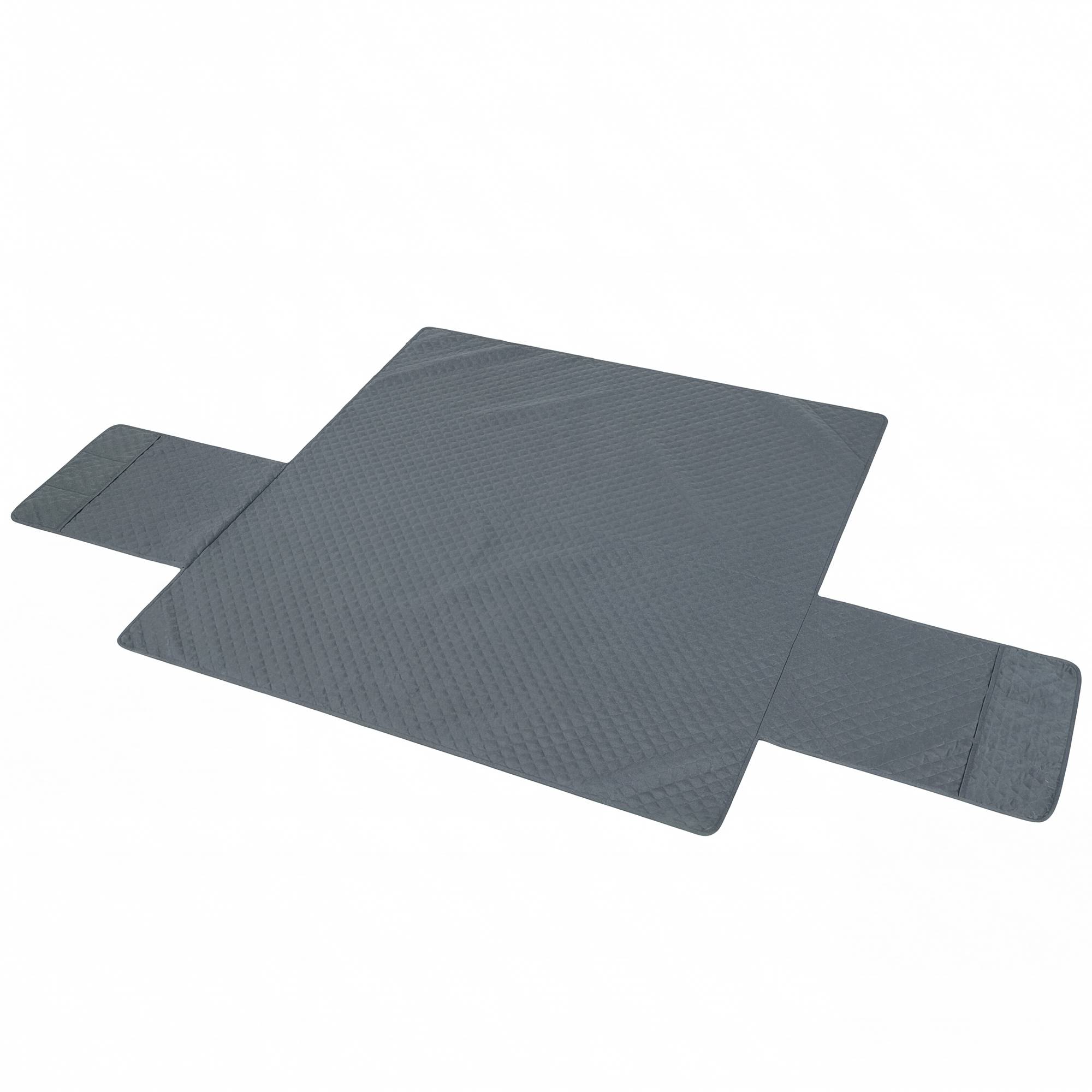 Housse de Canapé Protecteur de Meubles 3 Places Imperméable Anti-glisse avec Poches de Rangement Gris - Image 2