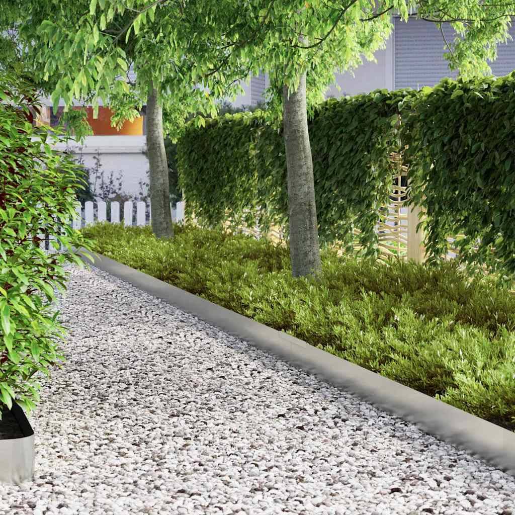 Bordure de jardin 4 pcs acier galvanisé pour aménagement flexible 450x15cm argenté - ComfortXL Outdoor Living - Image 4