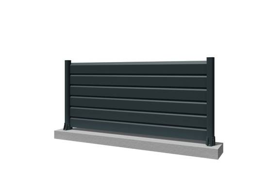 Ombrazur - Clôture Brise vue Gris anthracite L 1911 x H 886 mm 6 lames OMBRAZUR - Imagen 1