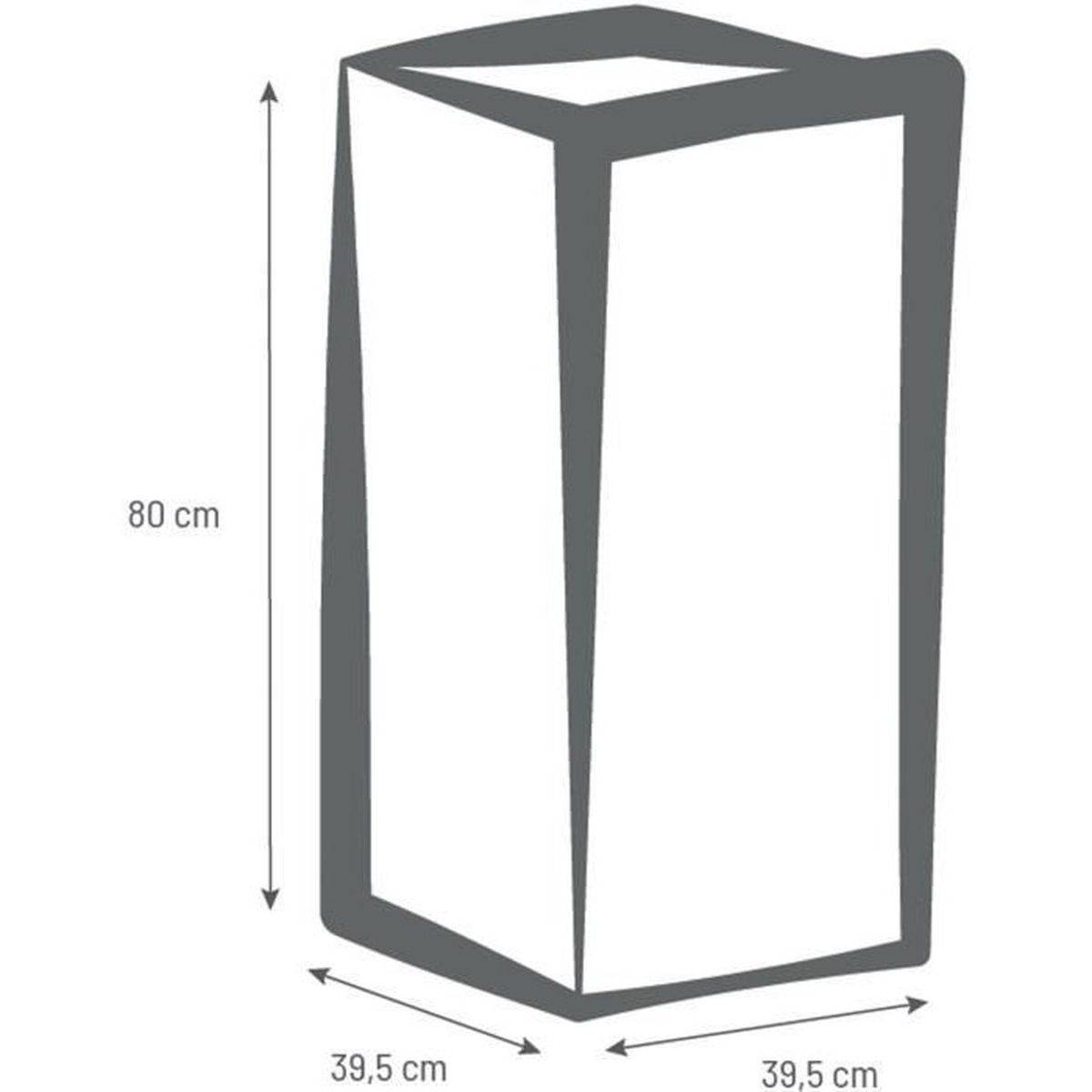 EDA Plastiques - Bac à fleurs carré Graphit anthracite H.80 cm - Image 7