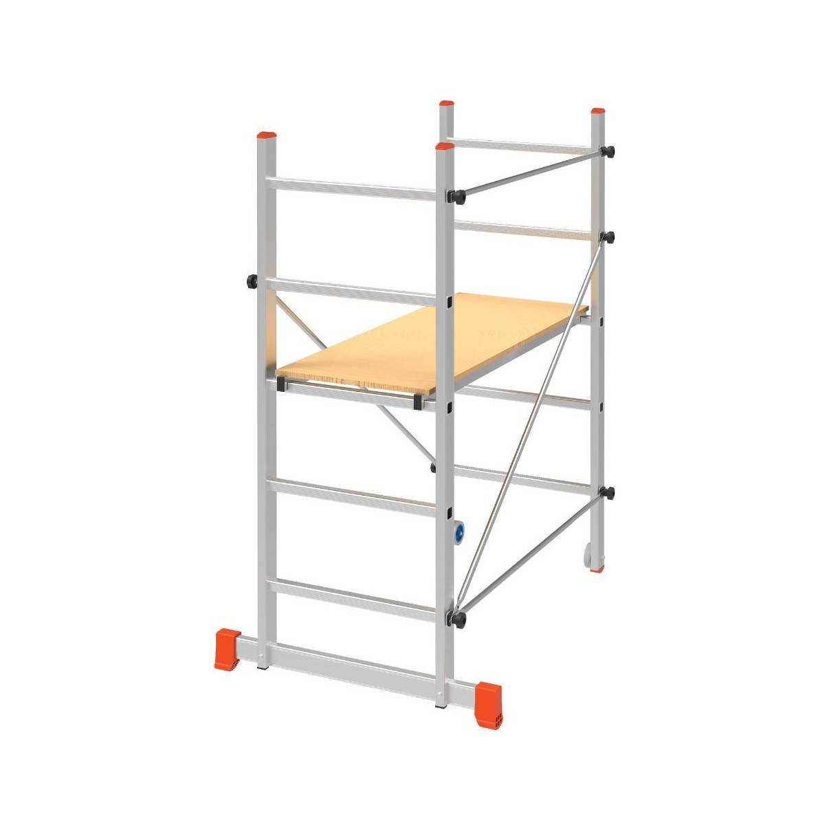 Echafaudage de travail Hauteur travail 2.85m Plateau 110 x 40 cm Aluminium Charge 120Kg BRIXO - Imagen 2