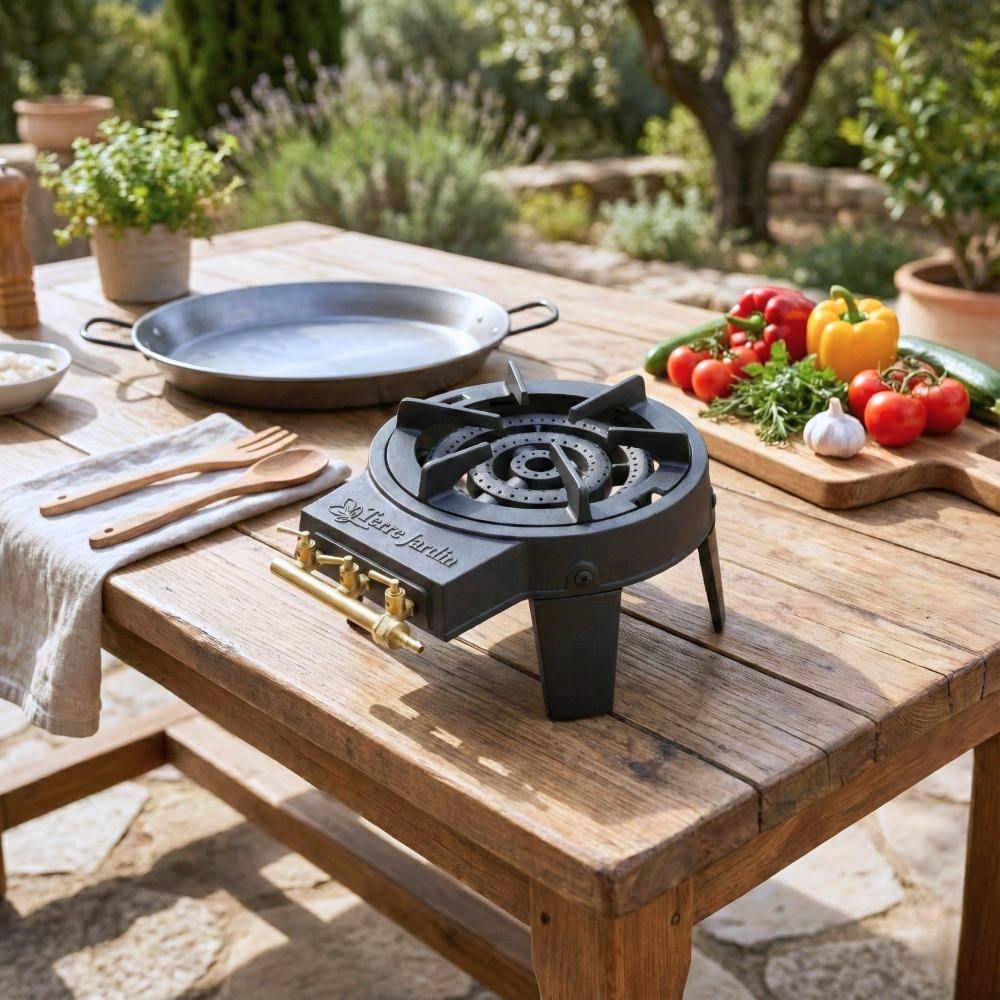 Réchaud à gaz en fonte 3 feux 4 pieds 9,5 kw Gaztival Pro - Image 9