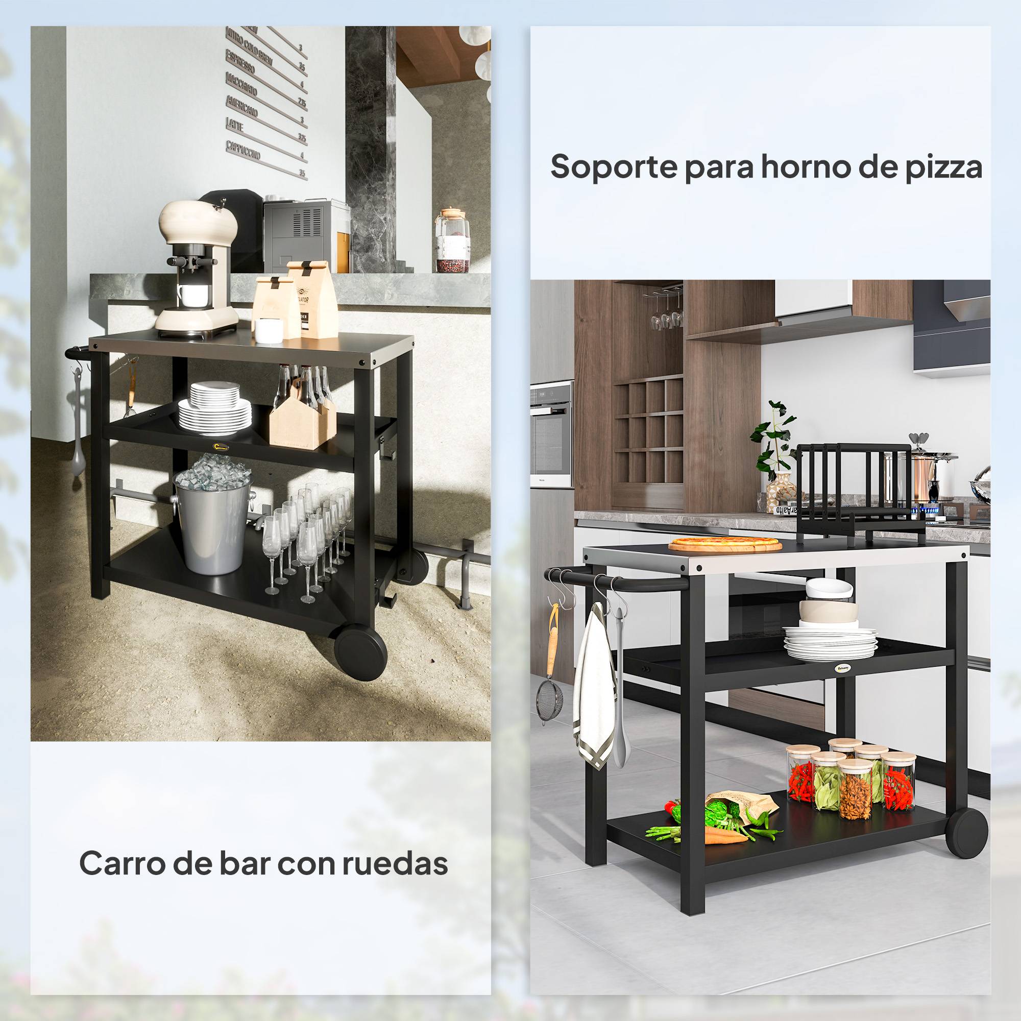 ComfortXL - Desserte barbecue métal inox grise 102 x 50 x 81 cm pour jardin et terrasse - ComfortXL Outdoor Living - Image 10