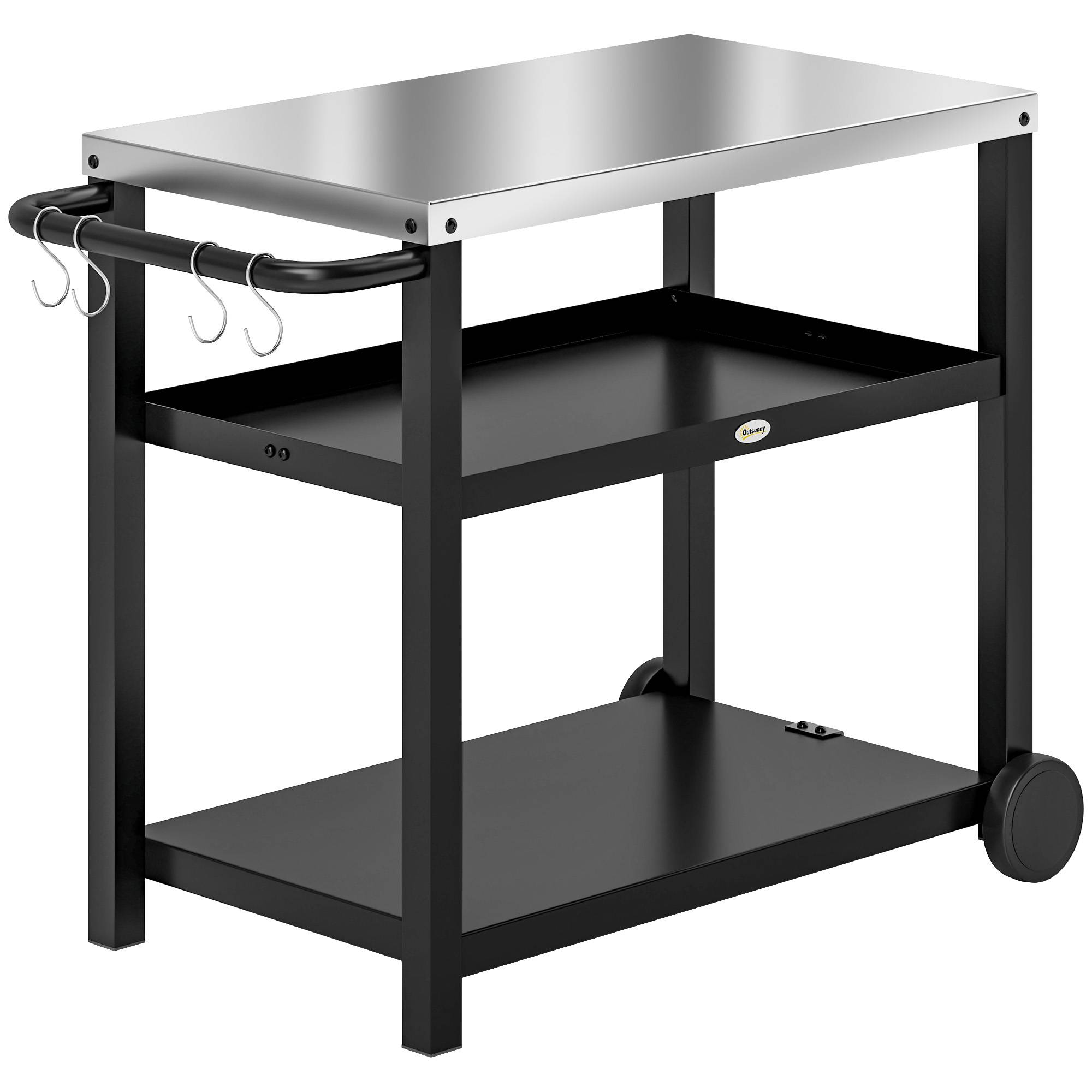 ComfortXL - Desserte barbecue métal inox grise 102 x 50 x 81 cm pour jardin et terrasse - ComfortXL Outdoor Living - Image 2