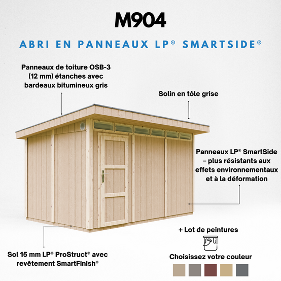 Timbela - Abri de Jardin Qualité Premium 9m² / L412xL279cm - Kit tout compris avec sol, tuiles bitumineuses, set de peinture - Timbela M904-HARVEST HONEY - Image 9