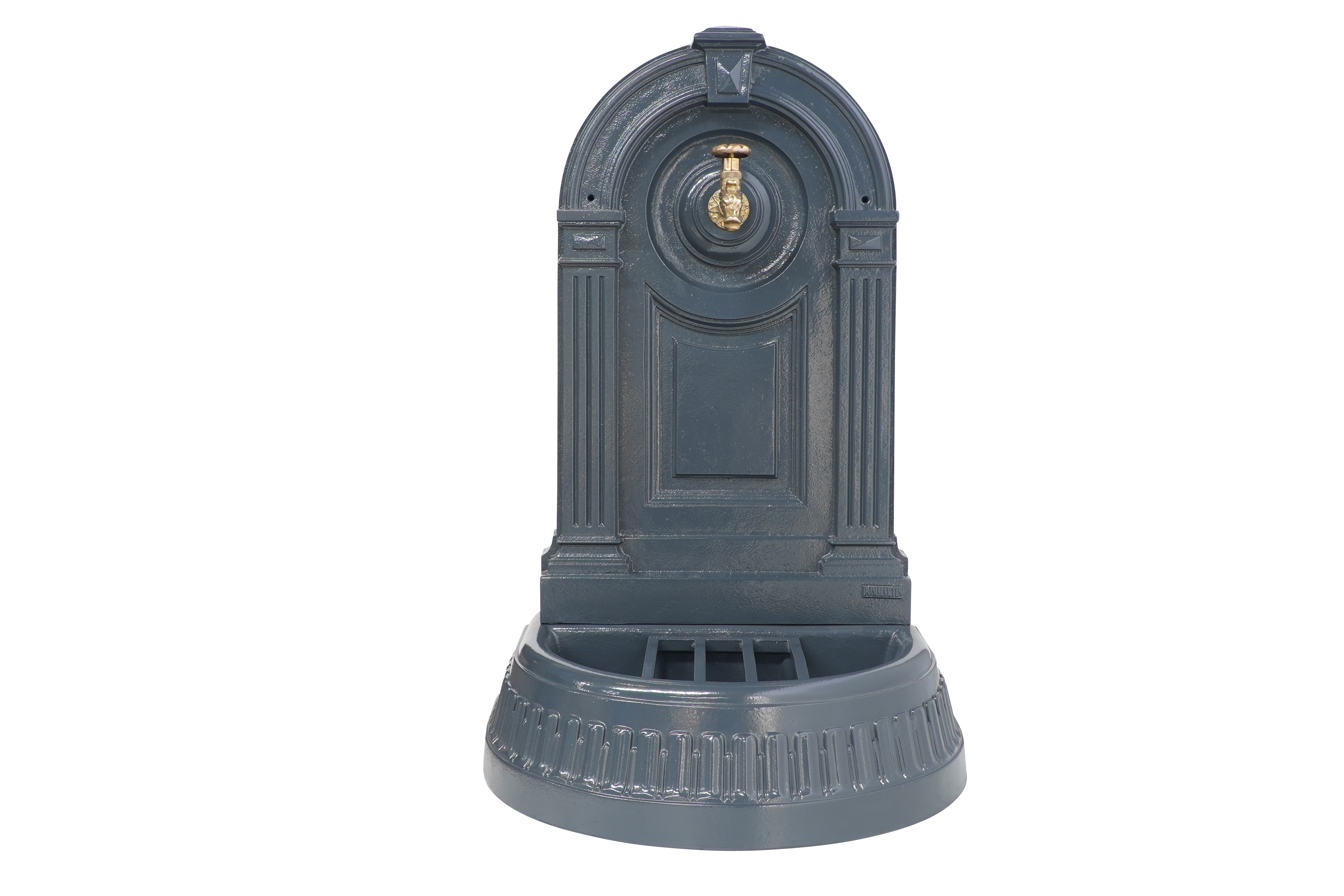 Fontaine empire gris 7016 avec robinet colvert Dommartin H. 98cm X L. 45cm - Imagen 1
