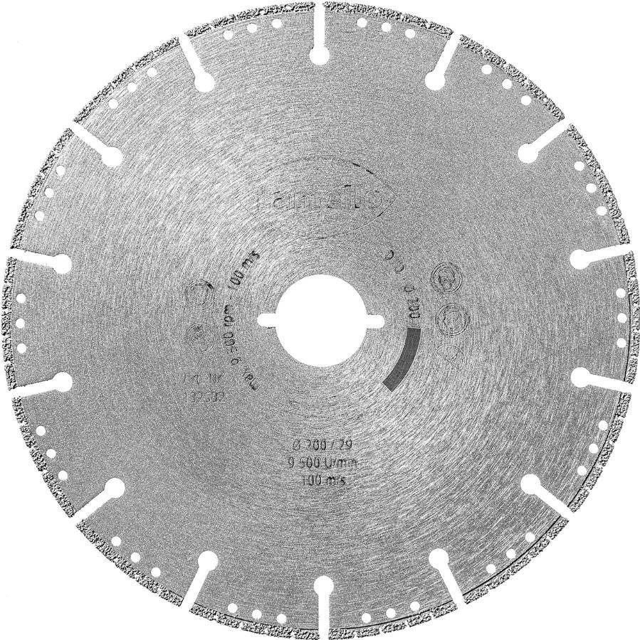 Lame de scie circulaire Ø200 x 1.8 x 29 mm LAMELLO - Diamant - Prof. 70 mm - Pour fenêtre PVC à renfort acier - 132532