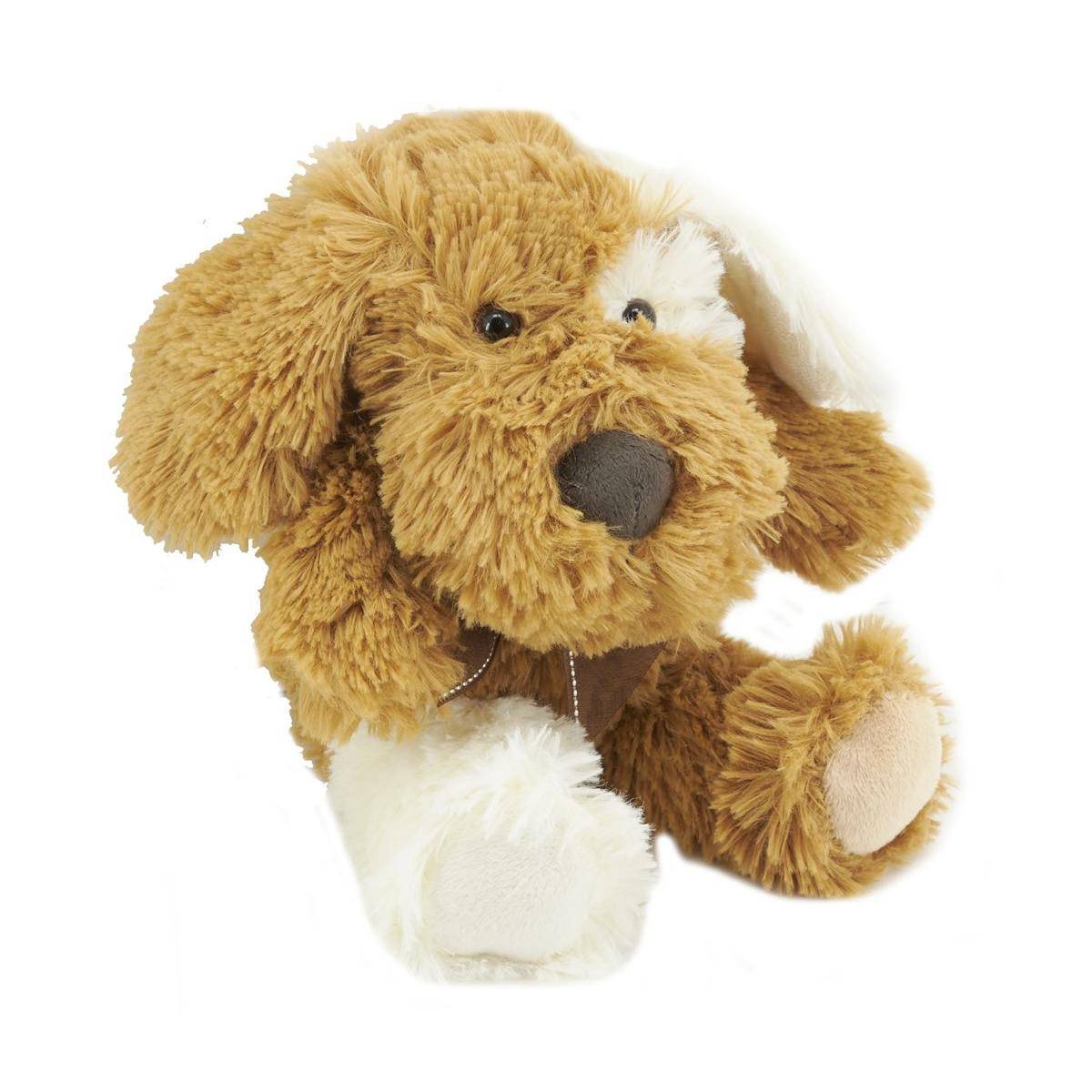 Aubry Gaspard - Peluche chien en acrylique brun 20 cm - Imagen 1