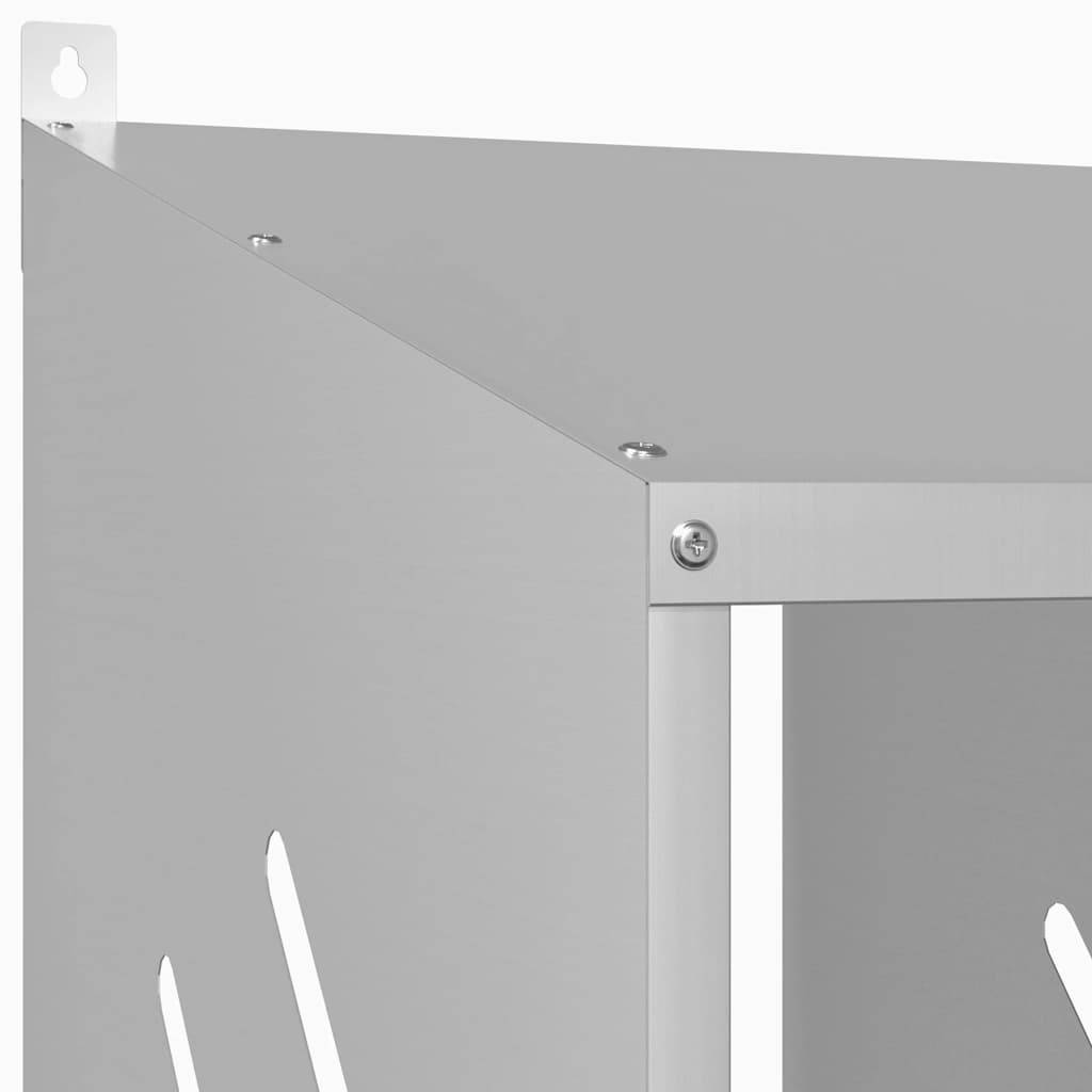 Pondoir de Poules 2 Compartiments Acier Galvanisé Nichoir de Ponte Argenté – ComfortXL Outdoor Living - Image 9