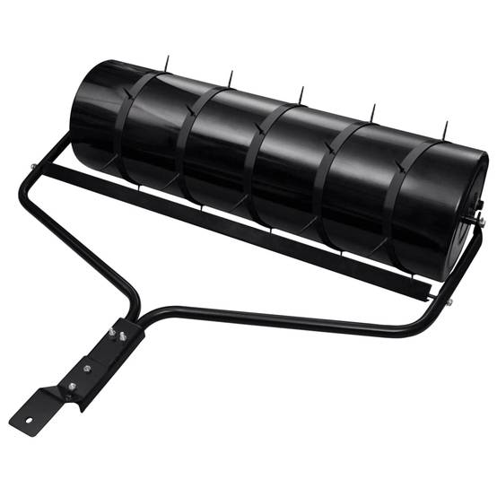 Vidaxl - Rouleau de jardin et de pelouse à tirer avec pinces aérateur noir 63 L en fer vidaXL 3308005 - Image 1