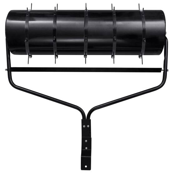 Vidaxl - Rouleau de jardin et de pelouse à tirer avec pinces aérateur noir 63 L en fer vidaXL 3308005 - Image 2