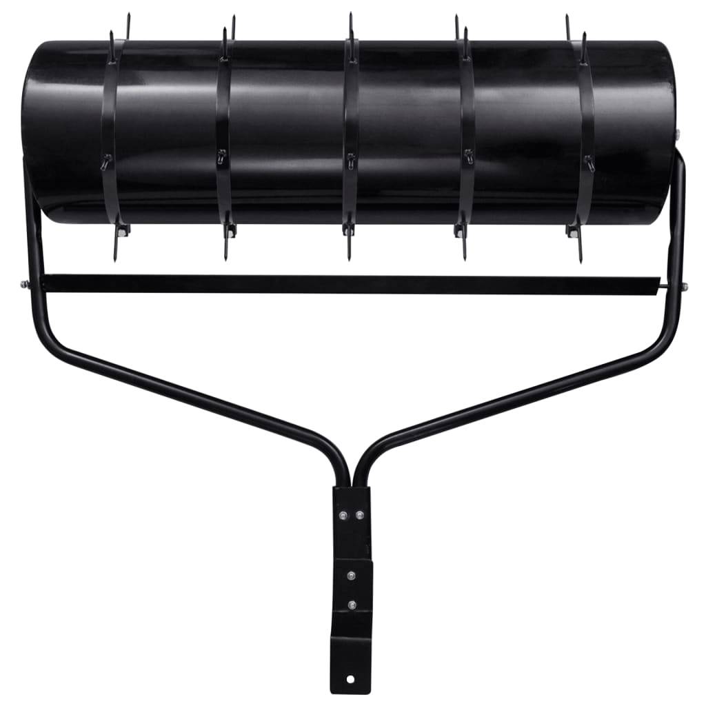 Vidaxl - Rouleau de jardin et de pelouse à tirer avec pinces aérateur noir 63 L en fer vidaXL 3308005 - Image 2