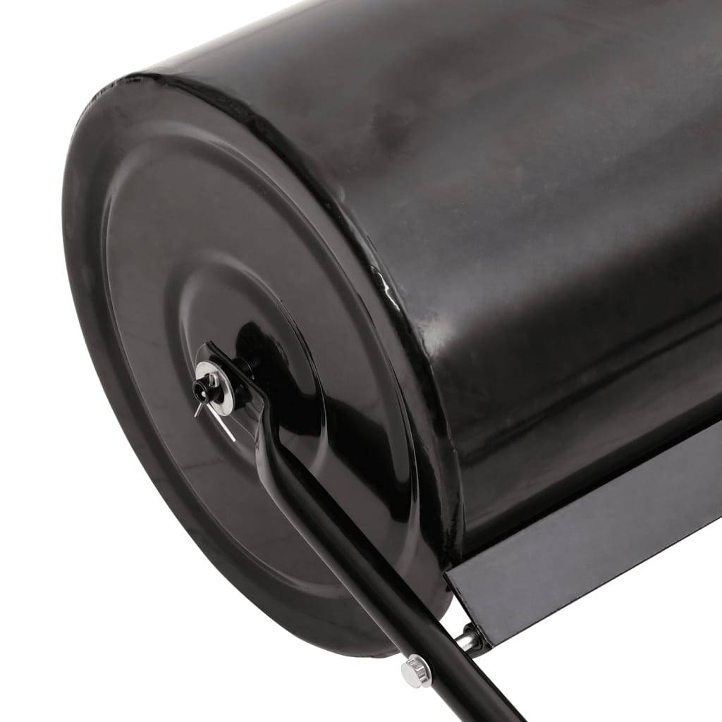 Vidaxl - Rouleau de jardin et de pelouse à tirer avec pinces aérateur noir 63 L en fer vidaXL 3308005 - Image 4