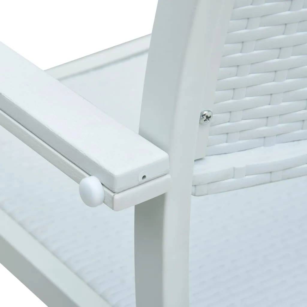 ComfortXL - Salon de Jardin 4P Plastique Aspect Rotin et Acier Blanc – ComfortXL Outdoor Living - Image 10