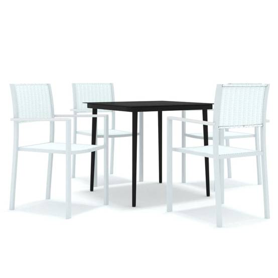 ComfortXL - Salon de Jardin 4P Plastique Aspect Rotin et Acier Blanc – ComfortXL Outdoor Living - Image 2