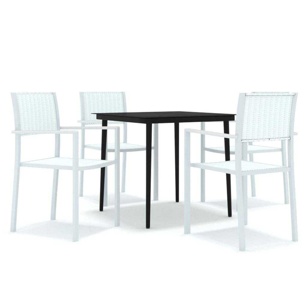 ComfortXL - Salon de Jardin 4P Plastique Aspect Rotin et Acier Blanc – ComfortXL Outdoor Living - Image 2