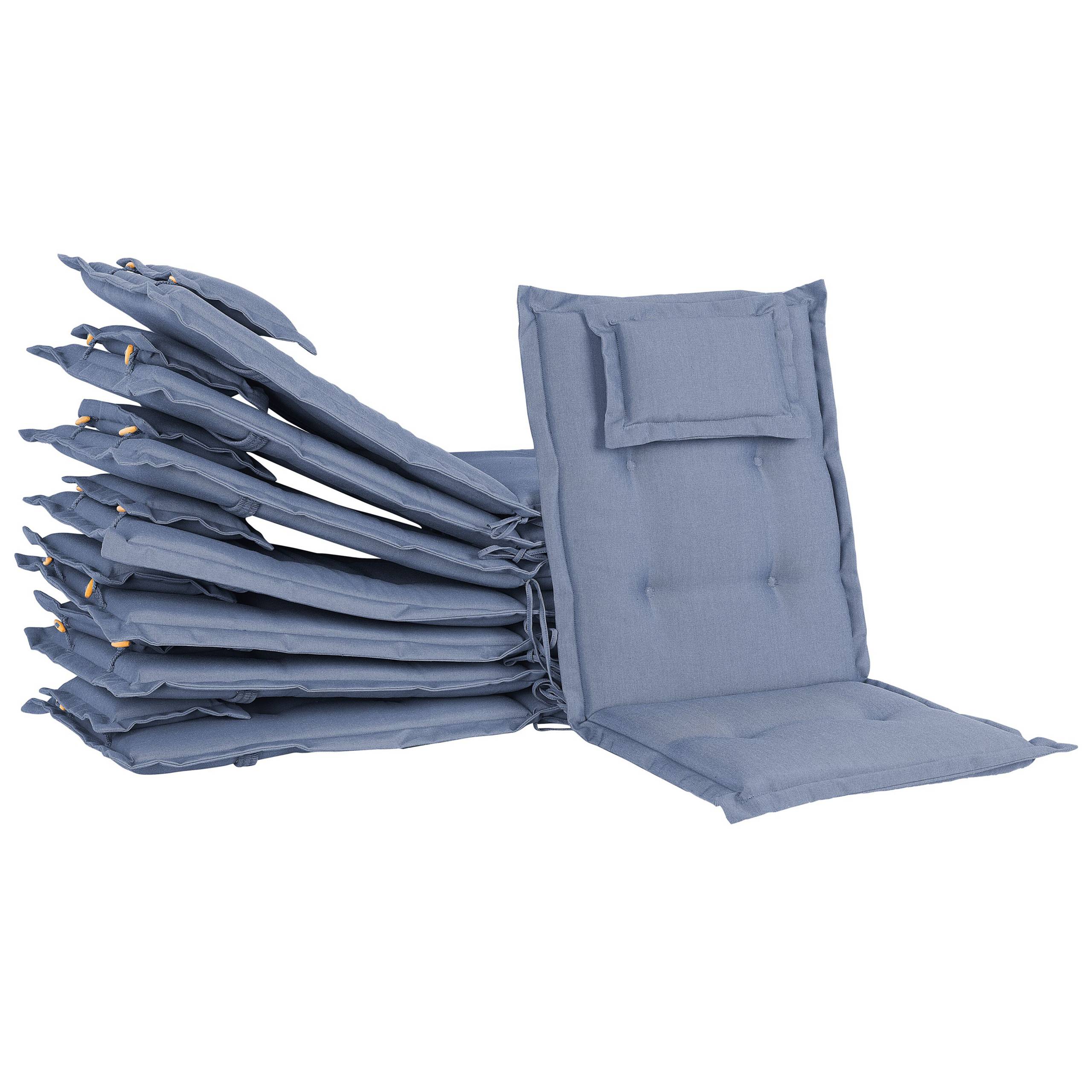 Beliani - Coussin d'assise d'extérieur Polyester Bleu MAUI - Beliani - Imagen 4