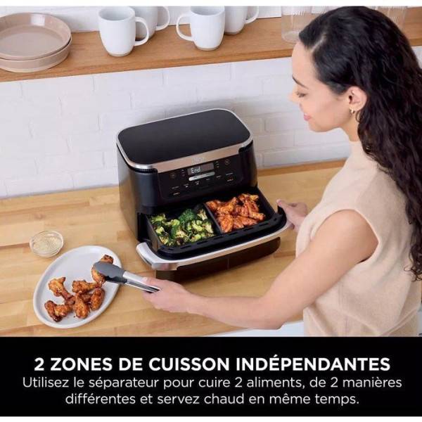 Friteuse Electrique  sans huile NINJA - Foodi Max Dual Zone AF550EU - Capacité 6,6L - 2470W - Noir - Image 3
