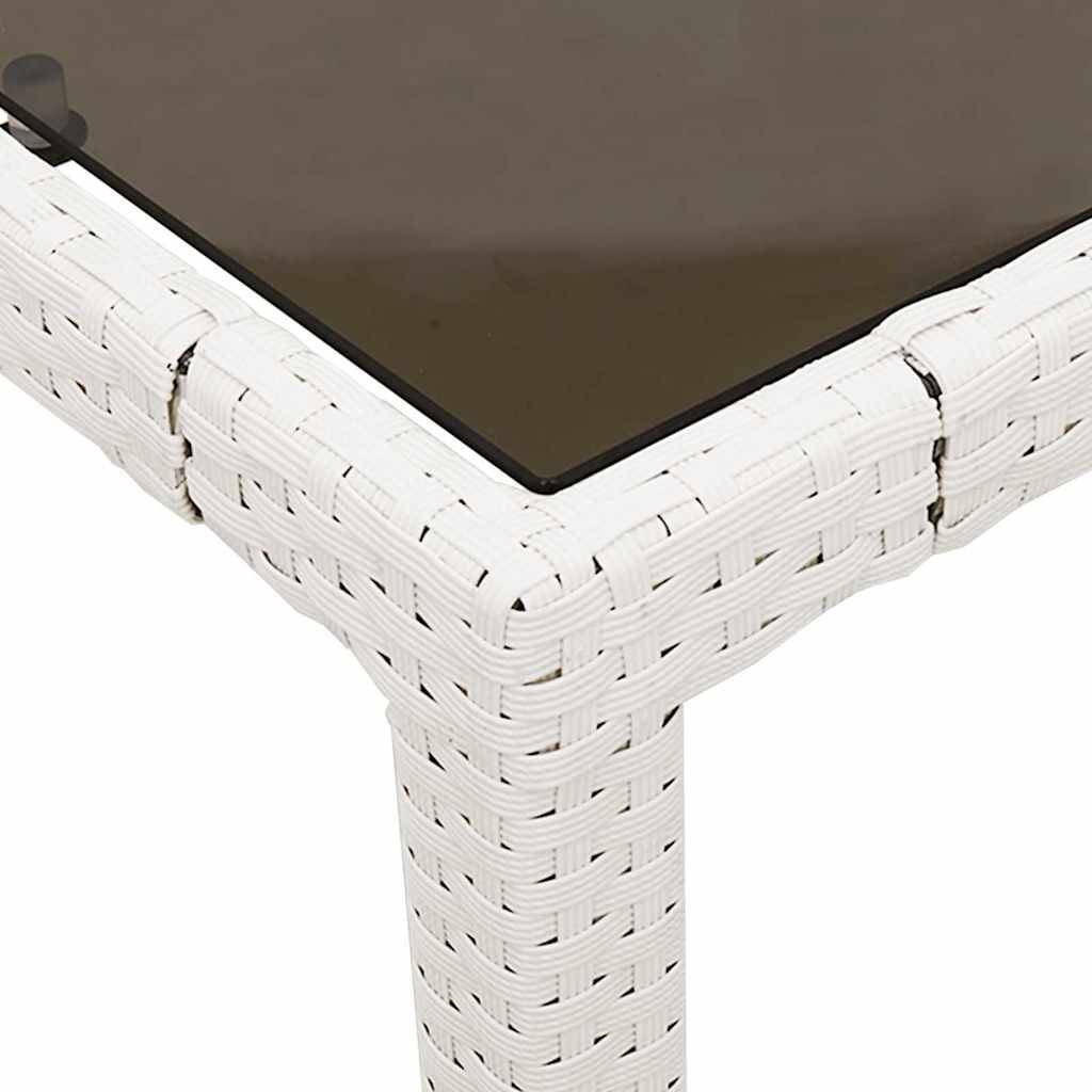 PANGIVO - Table de jardin résine tressée verre blanc 90 x 90 x 75 cm - PANGIVO - Image 9