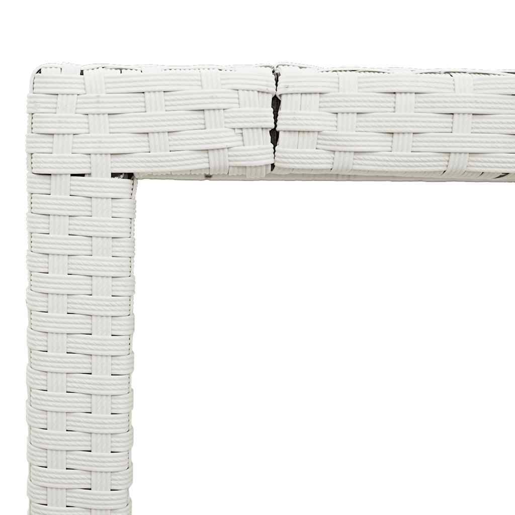 PANGIVO - Table de jardin résine tressée verre blanc 90 x 90 x 75 cm - PANGIVO - Image 10