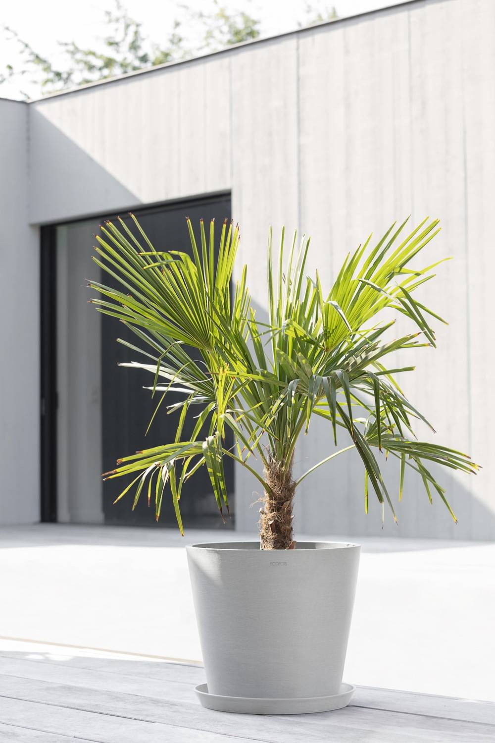 Ecopots - Pot Rond Amsterdam 40 Blanc Gris + réservoir d'eau - Ø 40 x H. 35 cm - 28 L ECOPOTS - Imagen 3