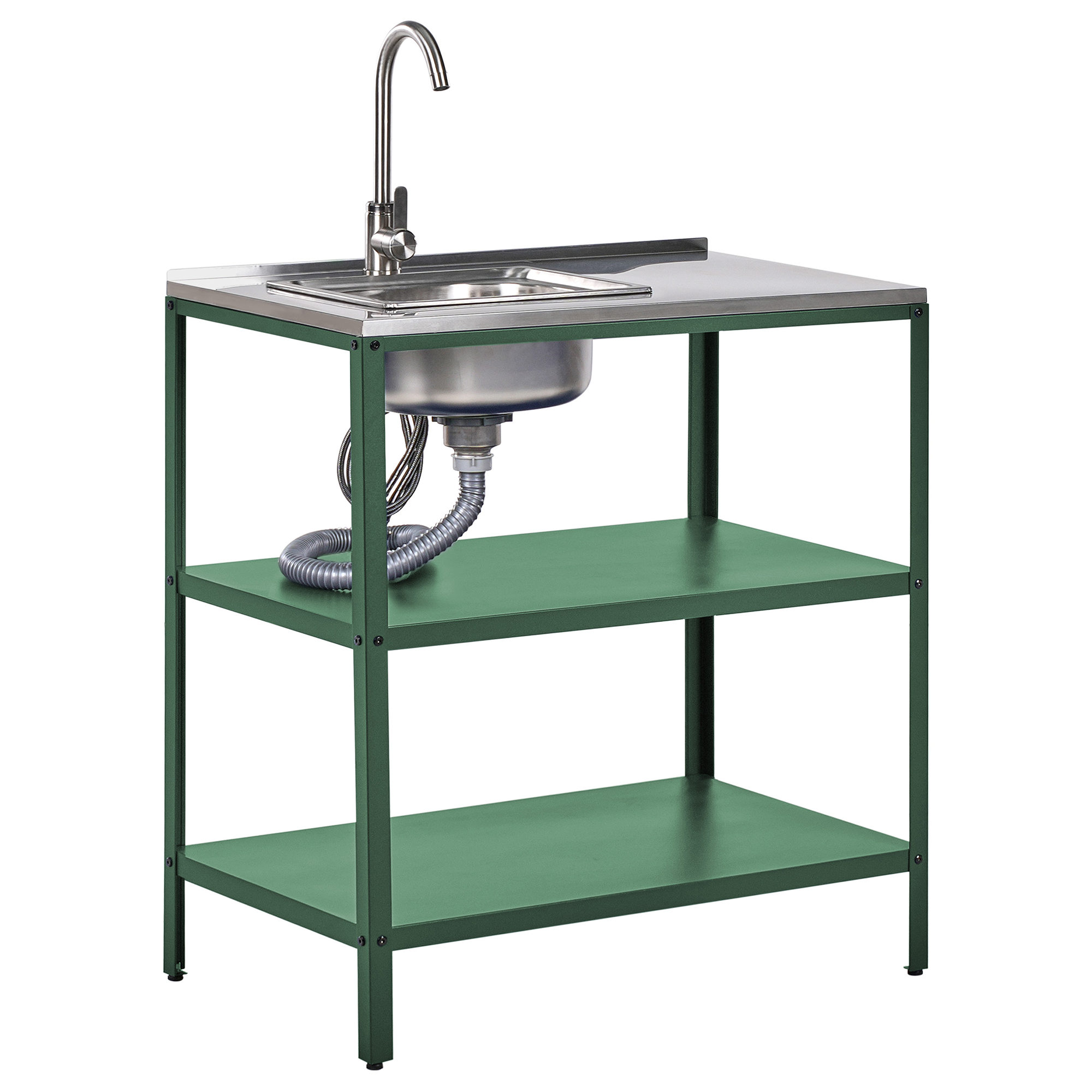 Beliani - Cuisine de jardin Acier Vert VILAMA - 80x50x44- Beliani - Image 4