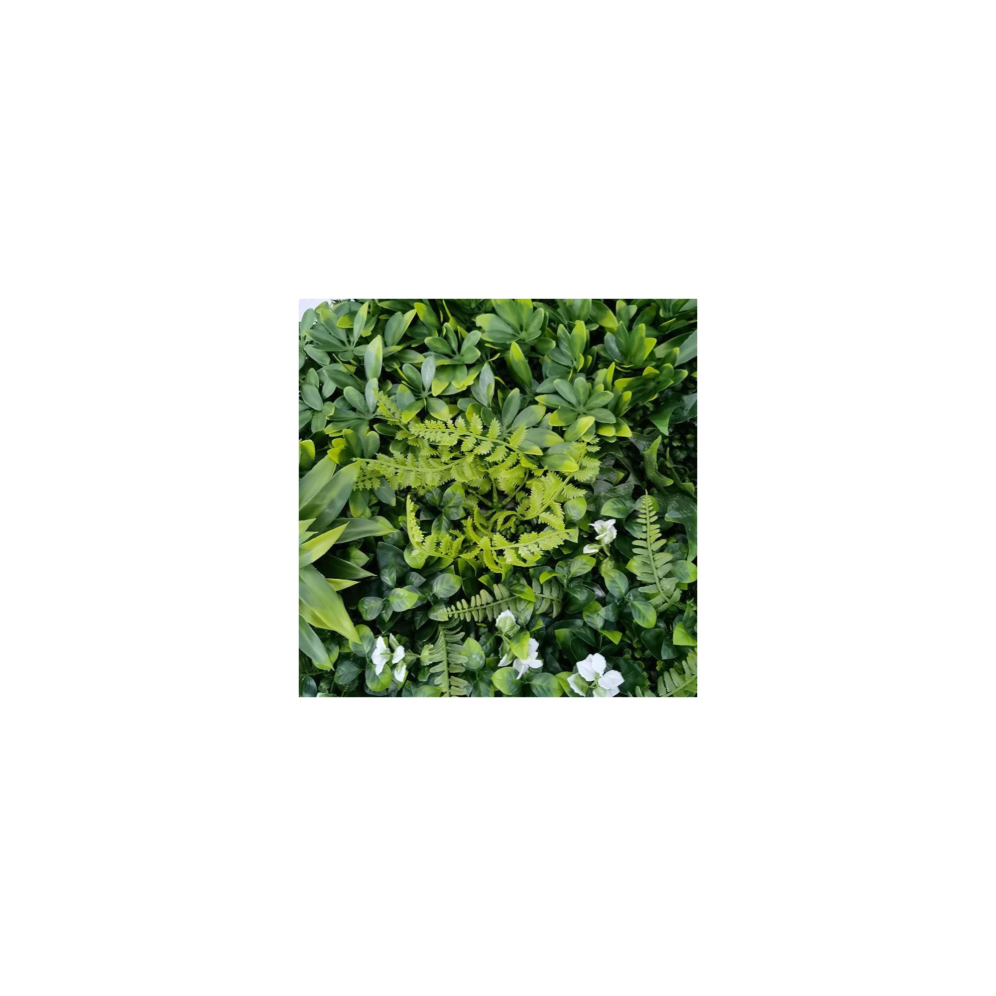 Sans Marque - Mur végétal artificiel - Modèle fleur blanche - Dimensions : 100 x 100 cm - Image 4