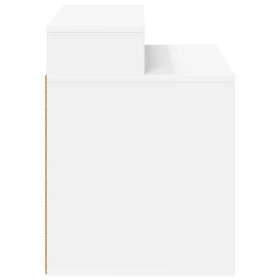 Maison pour chat bois d'ingénierie blanc 42.5 x 40 x 53.5 cm - PANGIVO - Image 6