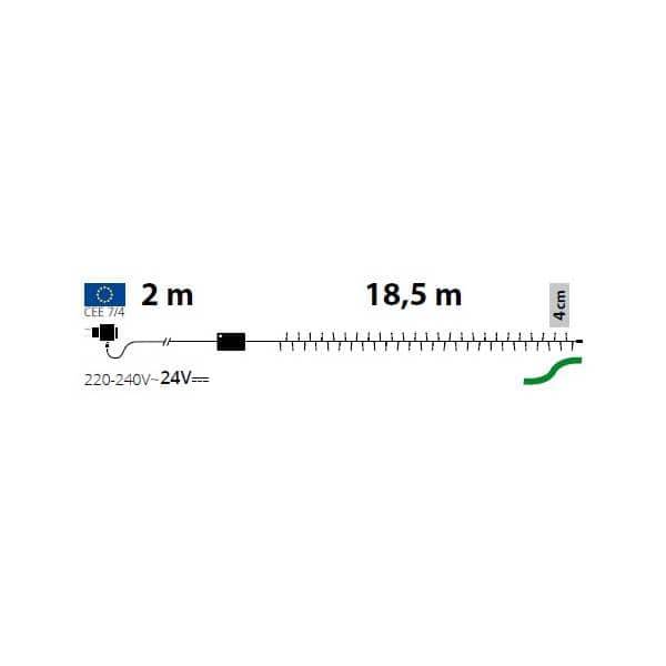 Lotti - Guirlande lumineuse verte 18,5M 450 LED blanc froid 8 animations minuteur extérieur Lotti - Imagen 2