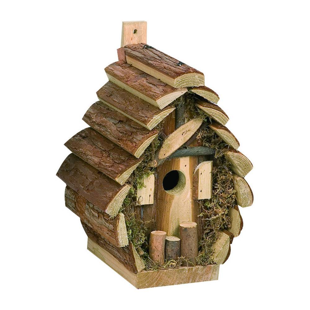 Nichoir CORTESA RONDO,18 x 14.5 x 24 cm pour oiseaux, bois naturel. - Image 2