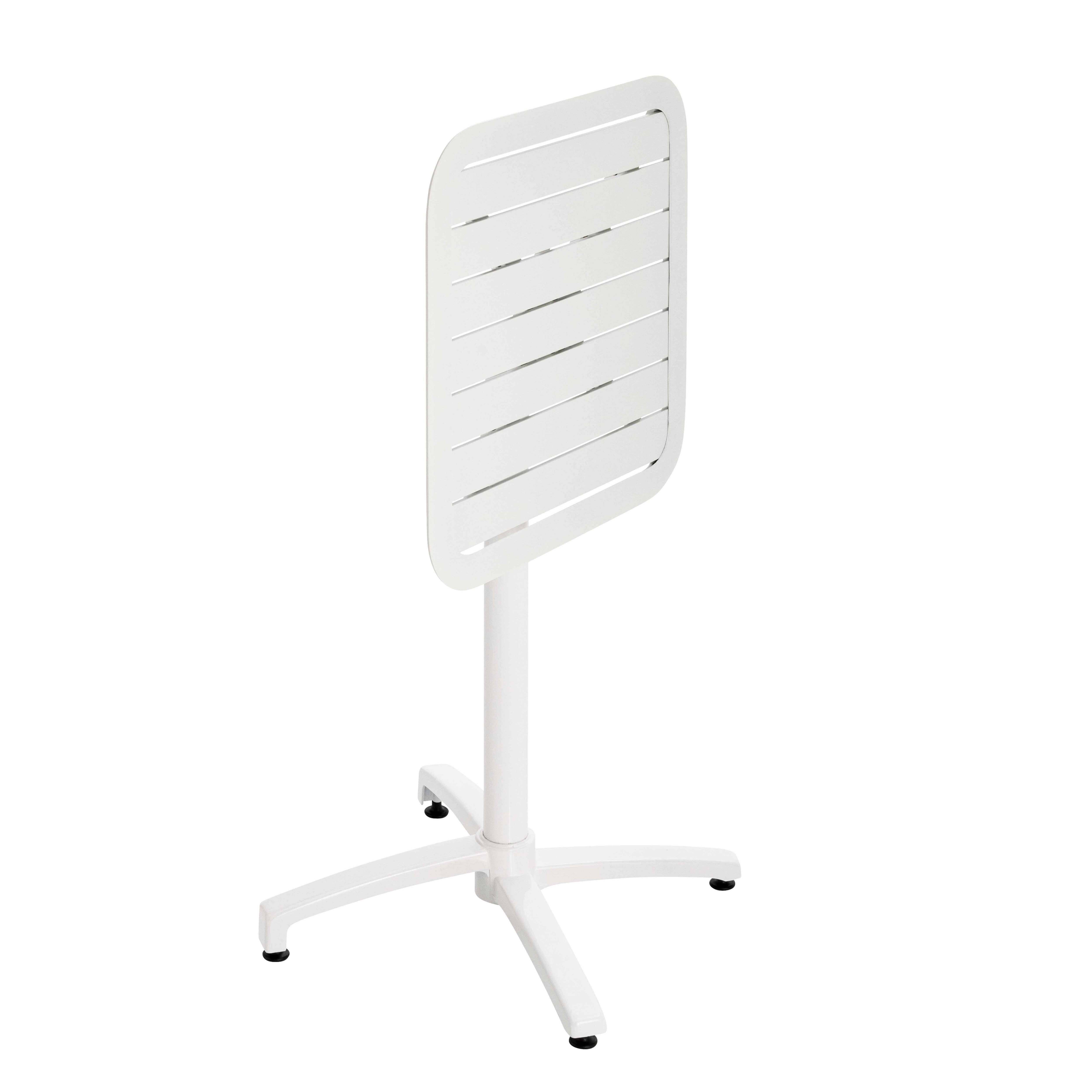 Oviala - Table inclinable de terrasse 60 x 60 cm blanc Almada - Oviala - Image 5