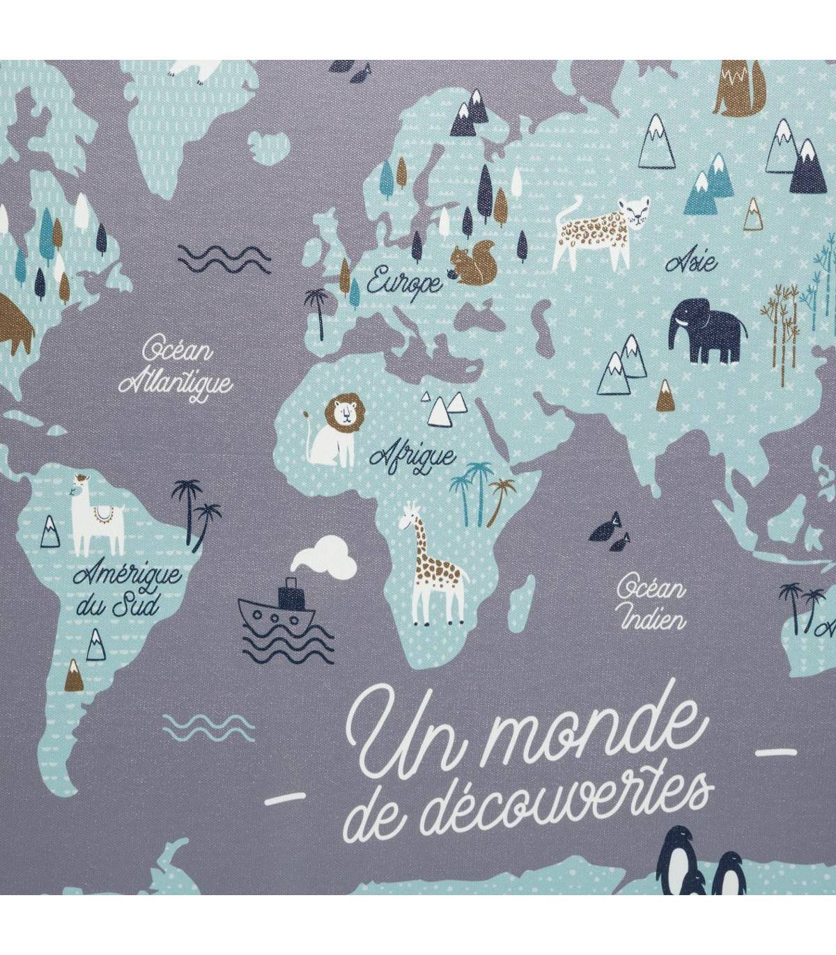 Atmosphera - Tableau Déco murale Carte du monde 50 x 70 cm - Imagen 3