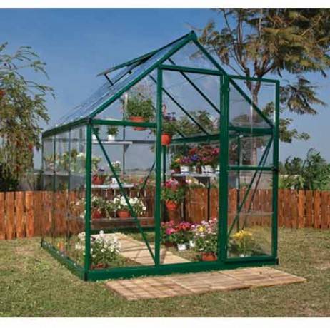 Canopia - Serre de jardin en polycarbonate Harmony  3,44 m², Couleur Argent, Ancrage au sol Oui - Image 1