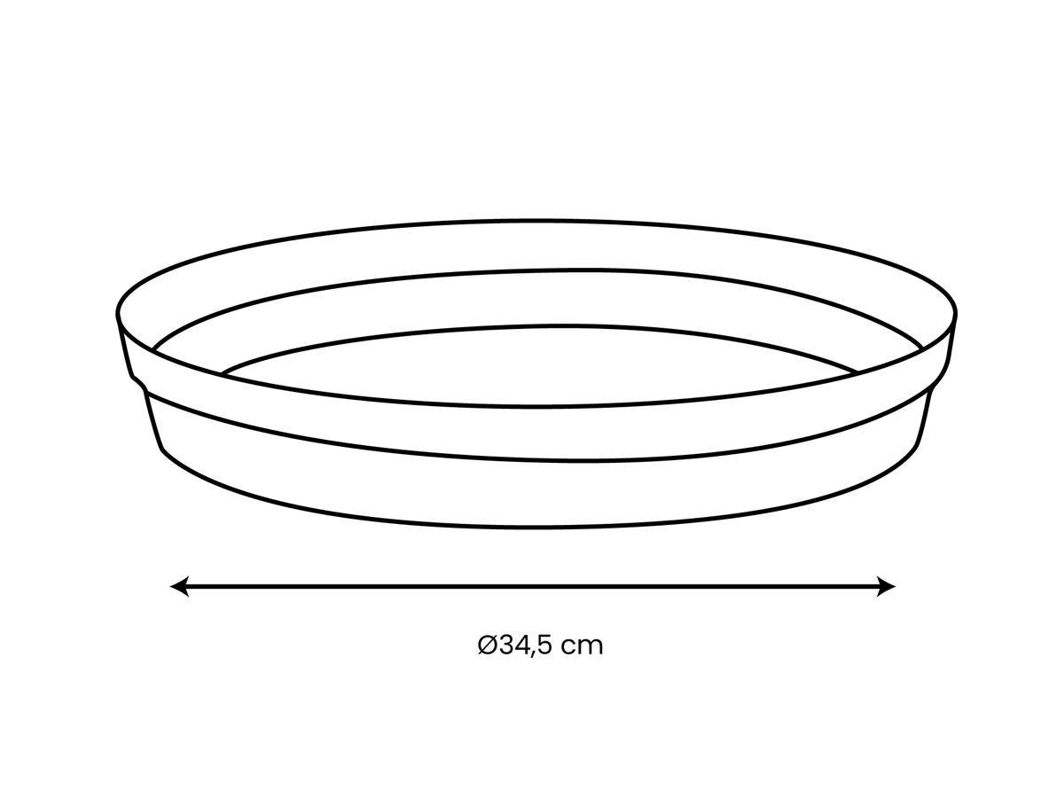 Eda - Soucoupe Ø 34.50 cm pour pot Ø 44, 46 et 48 cm- Bleu jean - Eda - Image 2