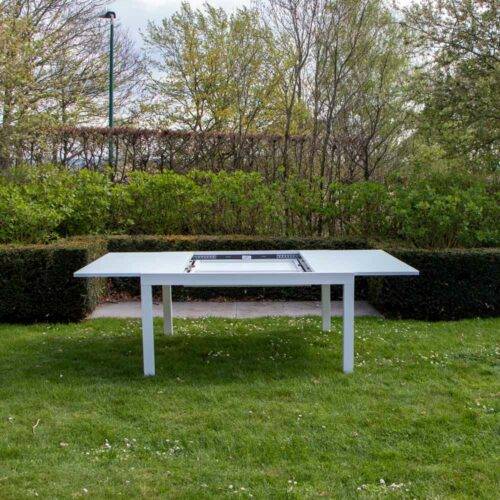 Wilsa Garden - Table de jardin aluminium 8/12 places blanche extensible WHITESTAR - Imagen 4