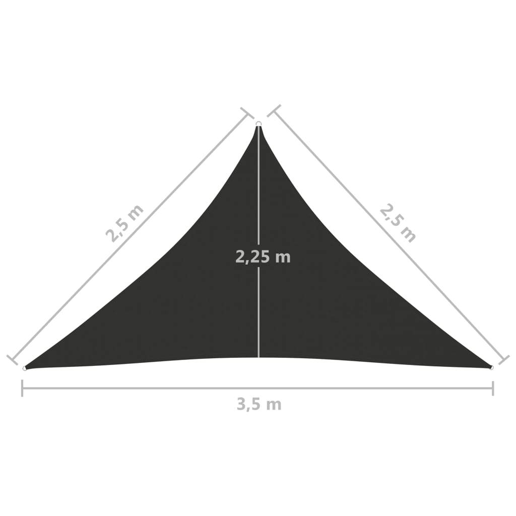 Helloshop26 - Voile toile d'ombrage parasol parasol tissu oxford triangulaire 2,5 x 2,5 x 3,5 m - Imagen 6