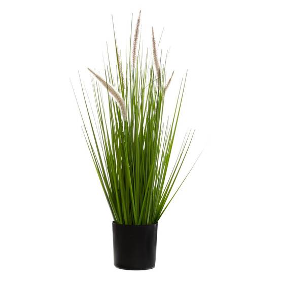 Atmosphera - Herbe artificielle en pot "cat tails" H70cm - Atmosphera Créateur d'intérieur - Image 1