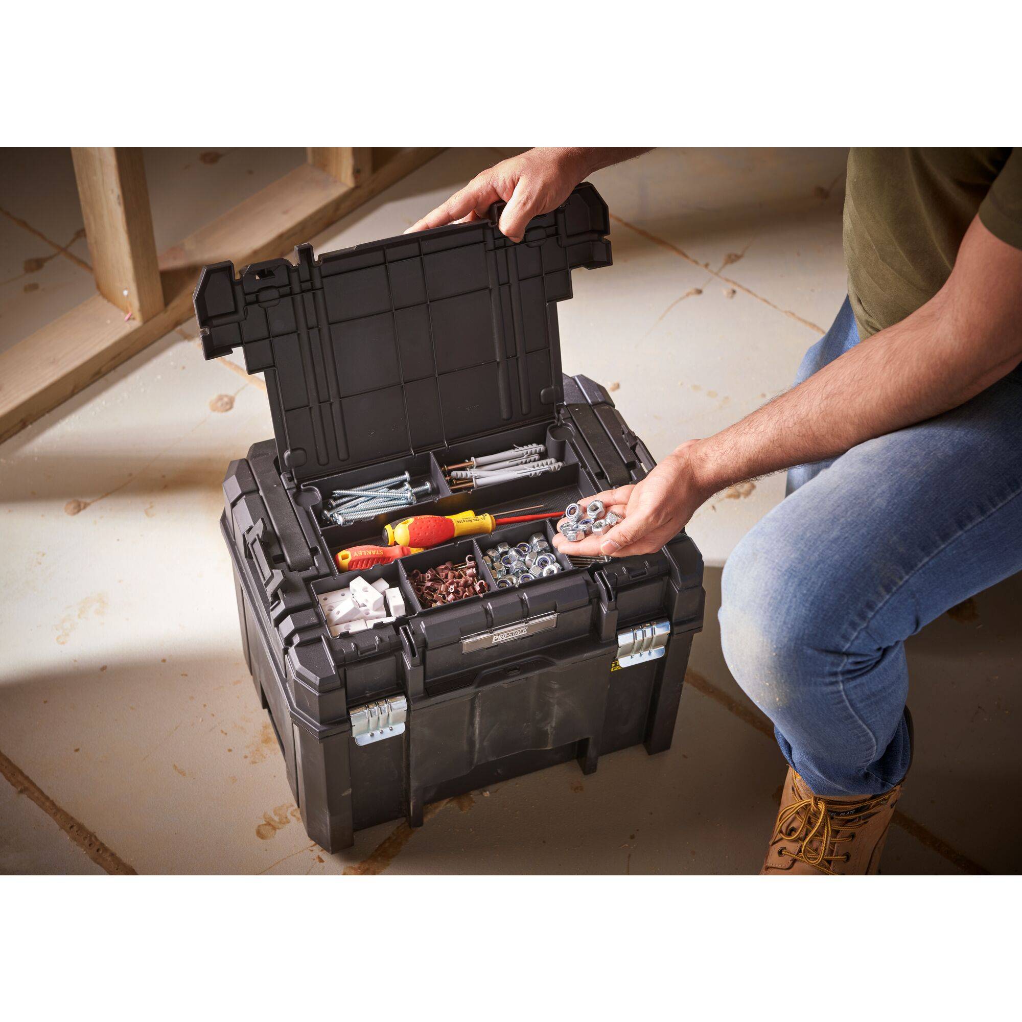 stanley - STANLEY FATMAX Coffre avec organiseur PRO-STACK - FMST1-75796 - Imagen 3