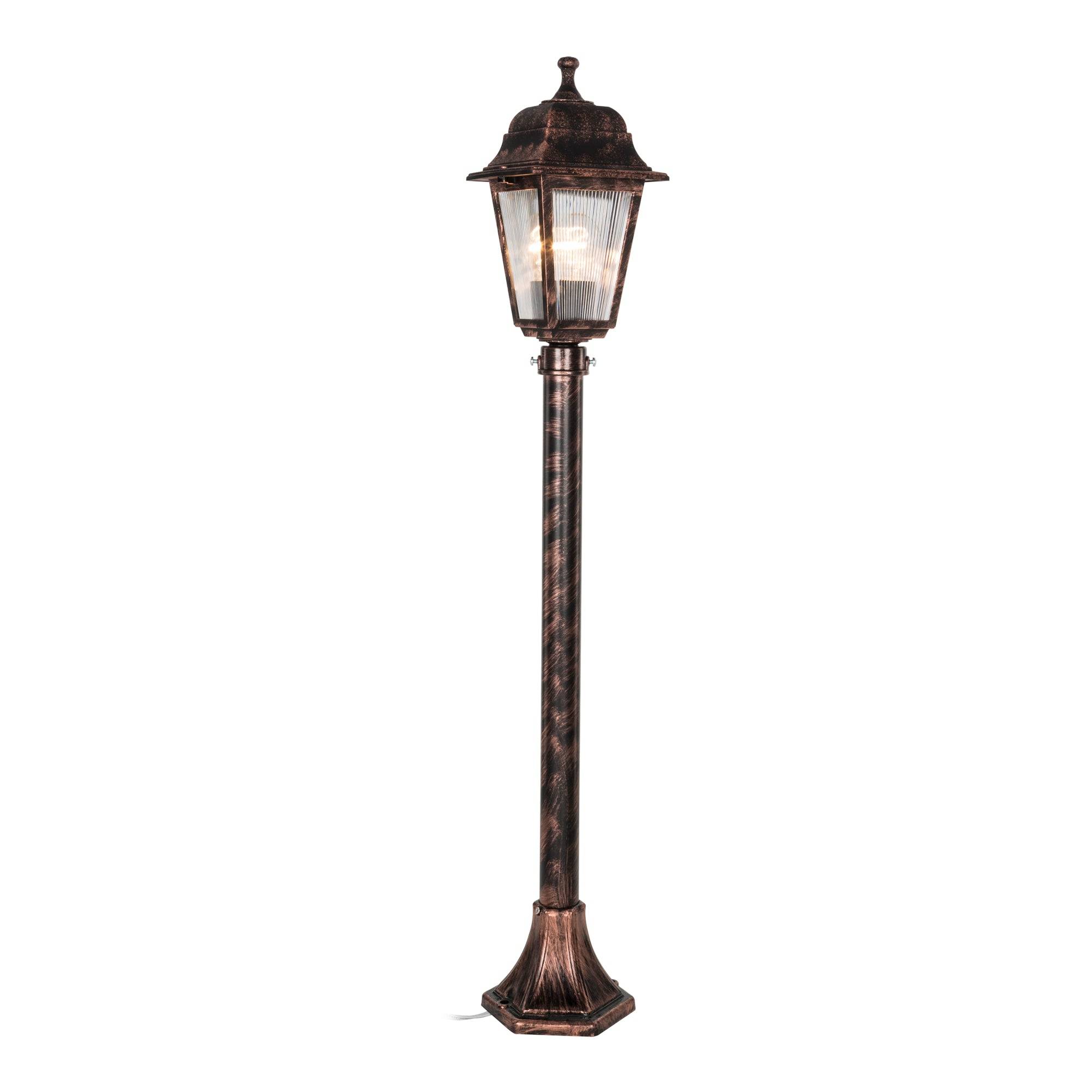 Helloshop26 - Lampadaire lampe lumière luminaire extérieur 100 cm E27 cuivre brossé - Imagen 1