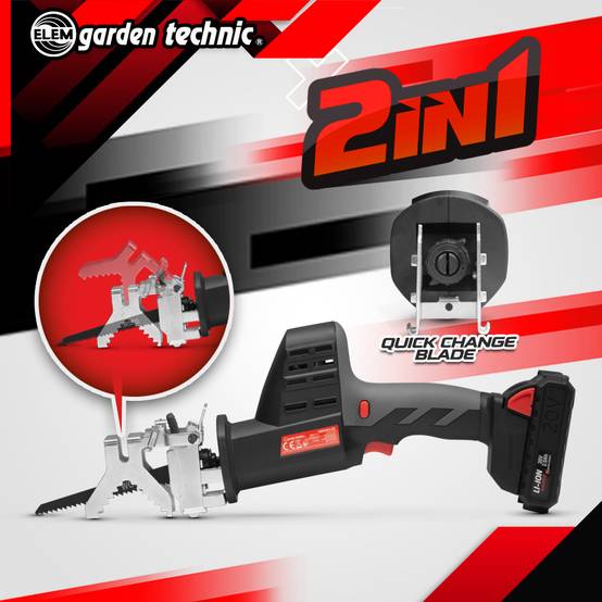 Elem Garden Technic - Scie à ébrancher 20V lithium 2Ah - Image 3