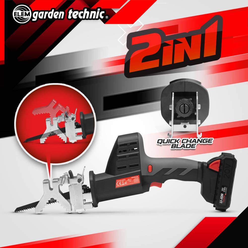 Elem Garden Technic - Scie à ébrancher 20V lithium 2Ah - Image 3