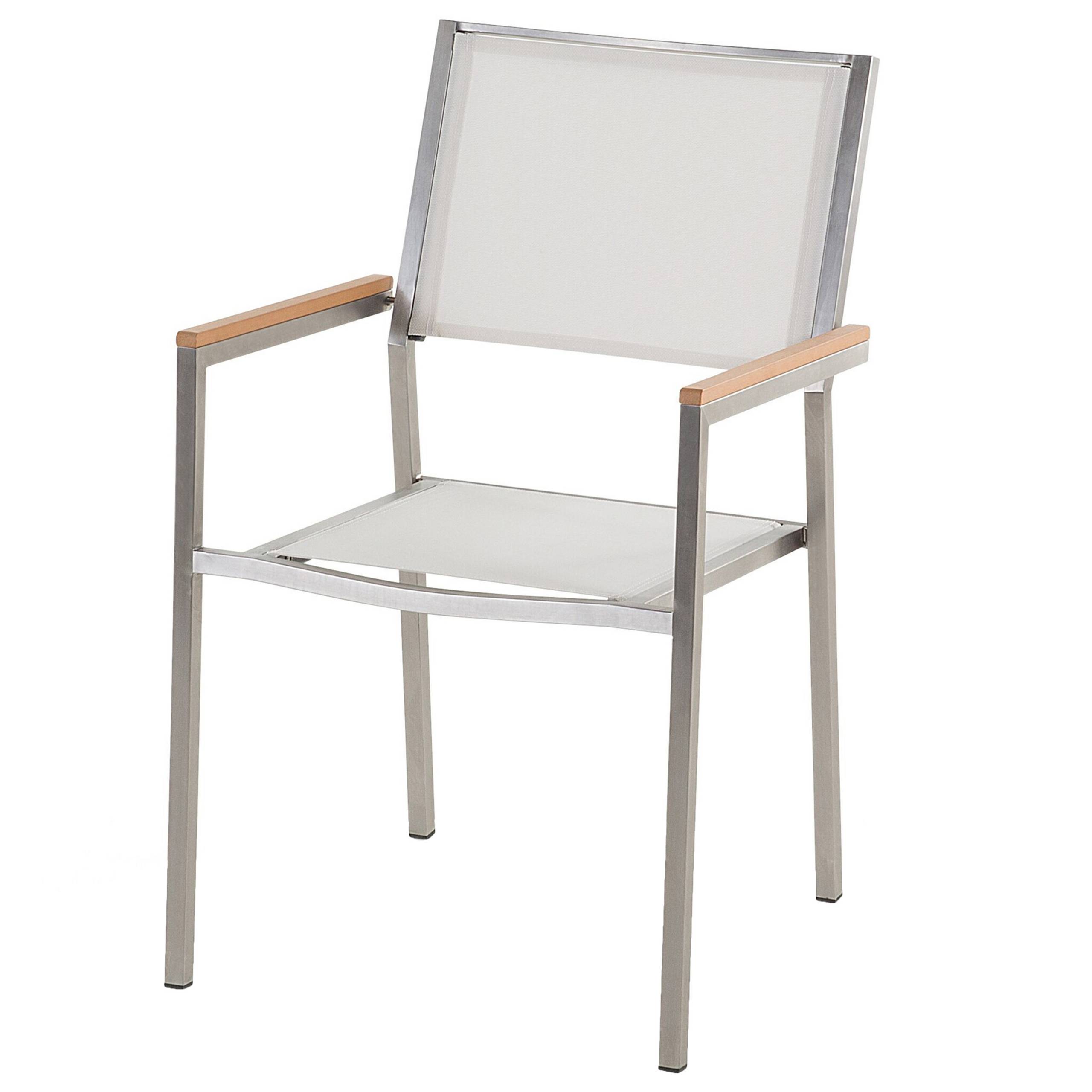 Beliani - Set de salle à manger, 8 Personnes Verre de sécurité Transparent/blanc GROSSETO - Beliani - Imagen 6