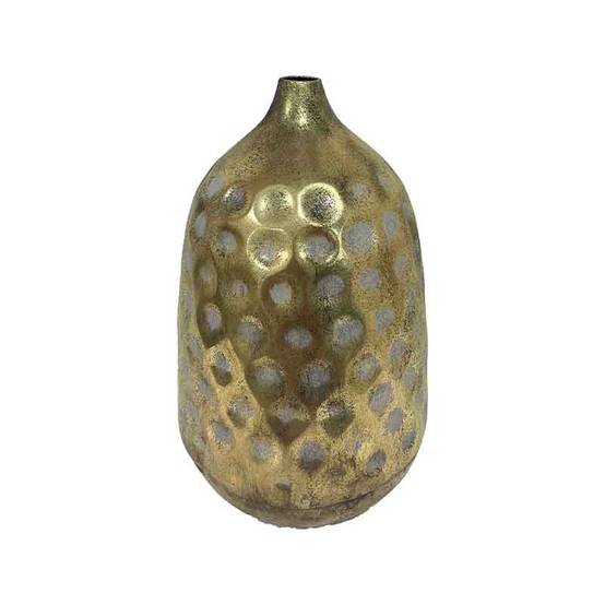 La Grande Prairie - Grand Vase en Acier Doré Martelée 55x55x45cm - Image 1