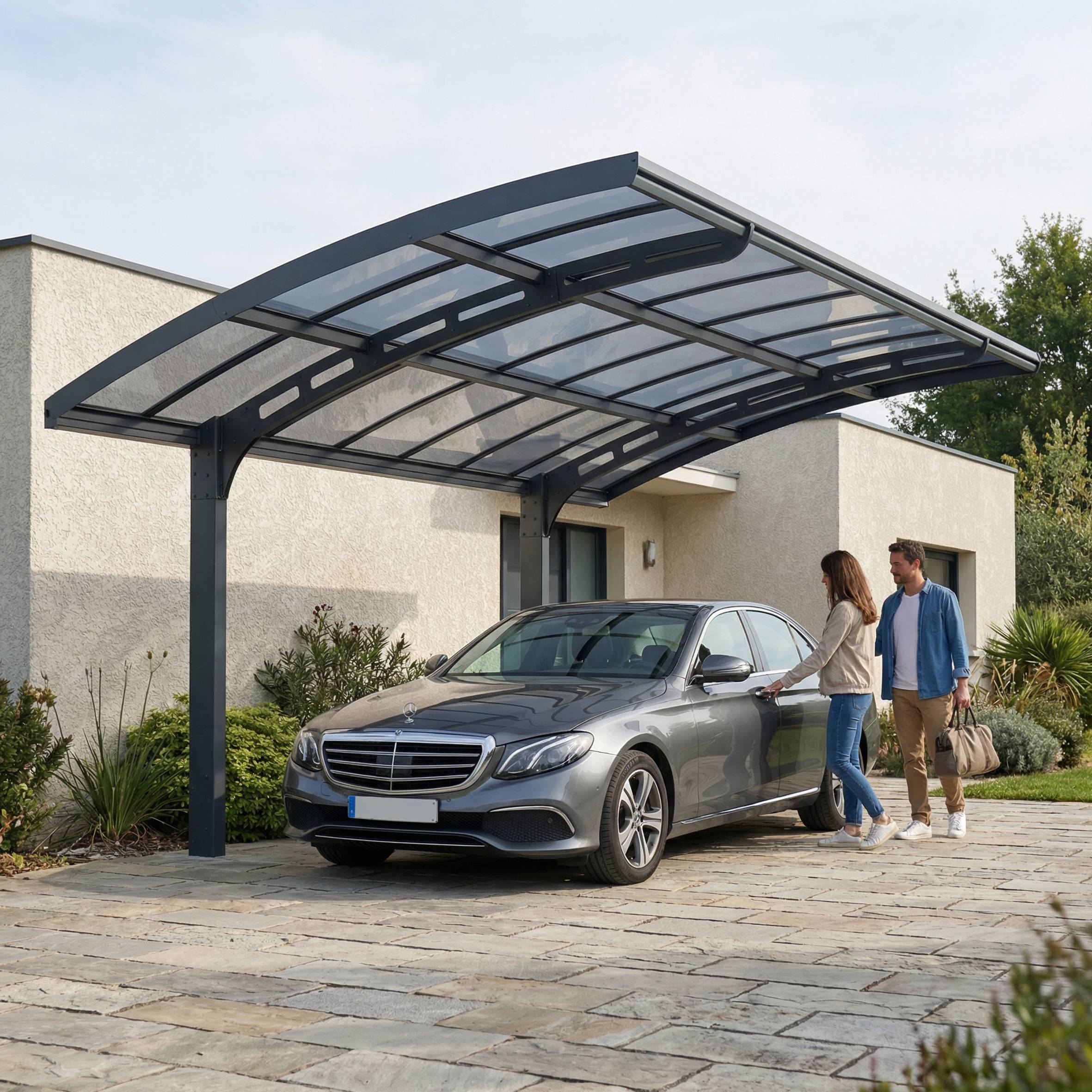 Canopia - Canopia Carport Arizona Breeze 4,95 x 2,89 m Gris - Imagen 2