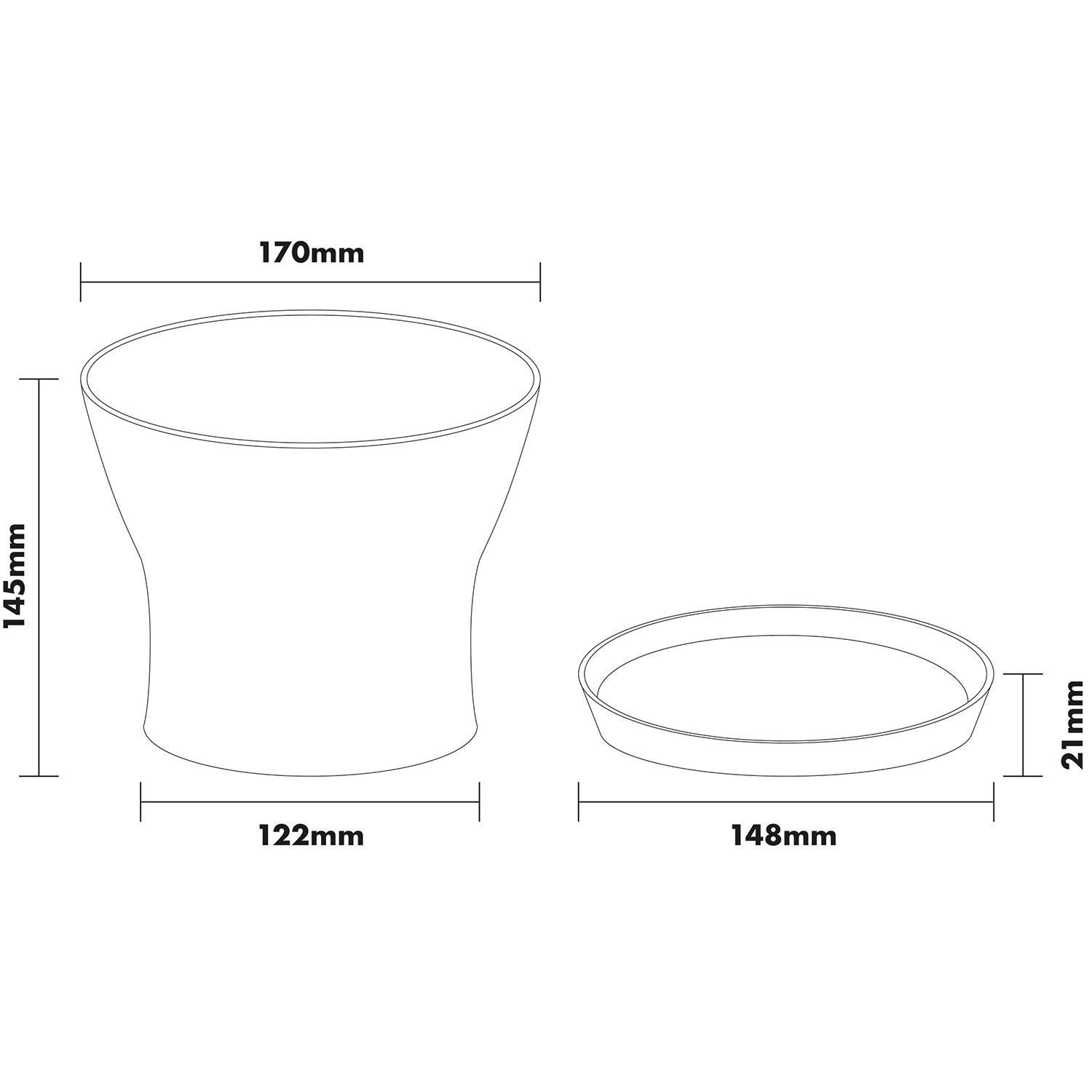 Pot de fleurs St Helens Home and Garden GH628GR - de couleur VERT - en plastique  - 16 x 12,5 cm - Image 5