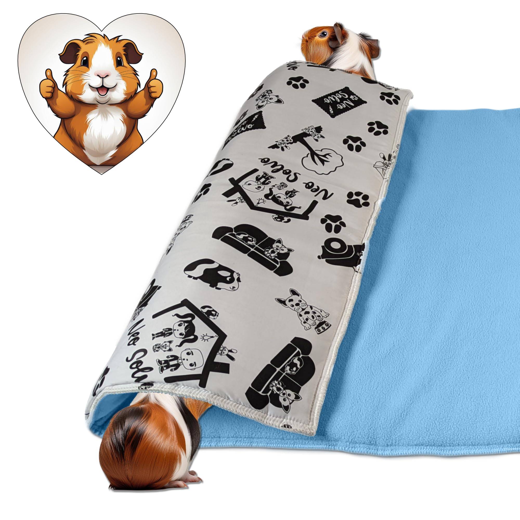 Lot de 2 Coussin Polaire pour Cochon d'Inde et Lapin Epais  30 x 26 cm  - Absorbant et Confortable - Neo Solvo - Image 4