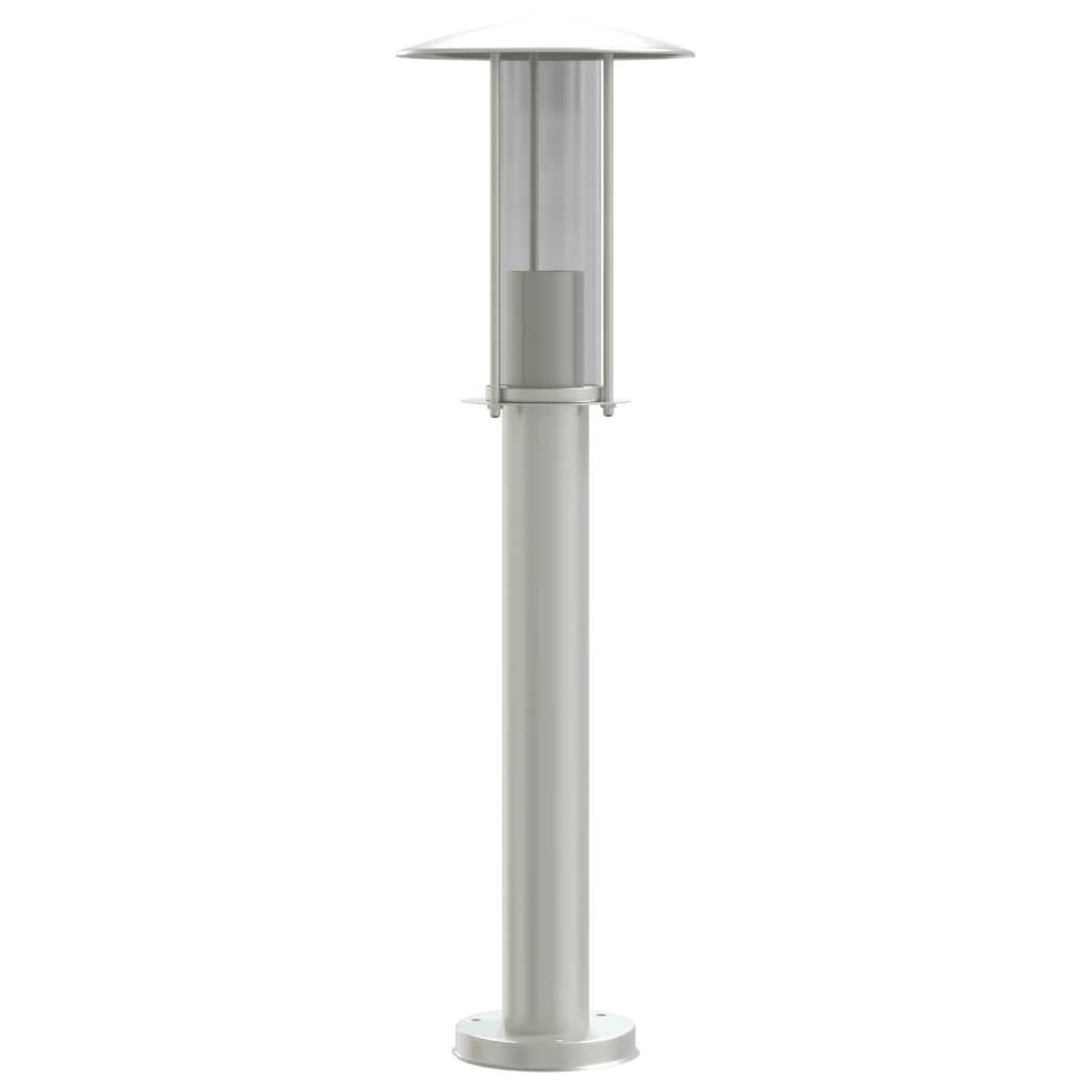 3 pcs Lampadaires de jardin - Lampadaires d'extérieur argenté 60 cm acier inoxydable - Image 4