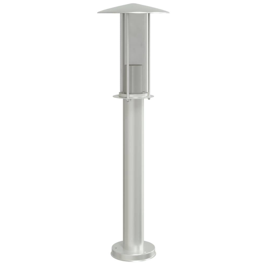 3 pcs Lampadaires de jardin - Lampadaires d'extérieur argenté 60 cm acier inoxydable - Image 6