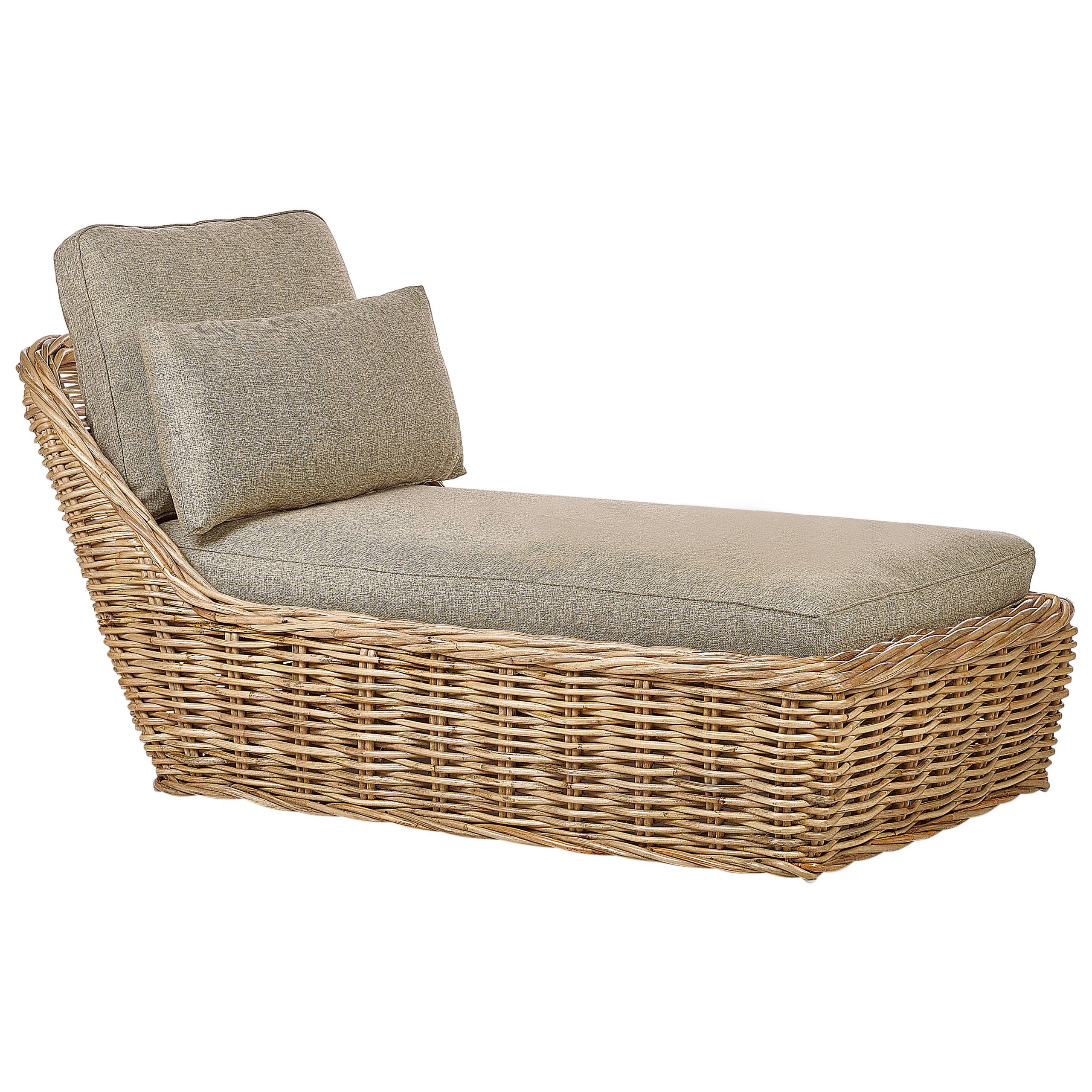 Beliani - Chaise longue Rotin Naturel BELSITO - Beliani - Imagen 2
